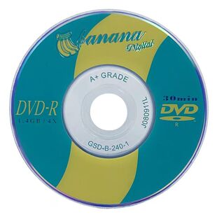 香蕉3寸DVD-R刻录光盘1.4G空白摄像机用50张桶8CM三寸小光碟包邮
