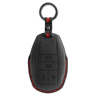 适用于宾利钥匙套欧陆/慕尚钥匙包飞驰/添越钥匙翻毛皮包改装壳扣