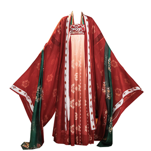 蝉佩原创汉服女古装唐制复原款褙子齐胸破裙国风大袖衫刺绣秋季款