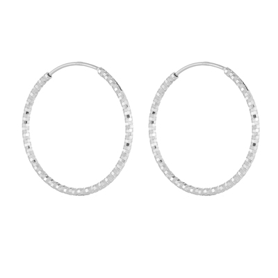 AHCHOO 静奢百搭碎冰冰超细圈大耳环S925纯银高级爆闪耳扣女HOOPS