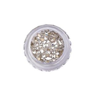 美甲迷你钢珠平底捷克钻混装材料包水钻小饰品新款指甲钻石高级感