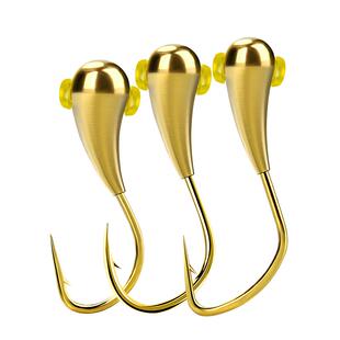 力丸铜头朝天钩正品金海夕铜坠狼牙千又逗钓冬钓七星漂野钓鲫鱼钩