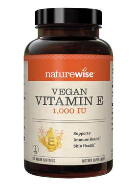 Naturewise1000iu维生素e软胶囊ve生育酚美国进口vitamin维他命e
