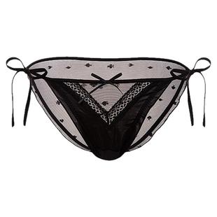 「LA」Ella·温柔细语|静感系列*温婉性感缎面蕾丝系带纯欲女内裤