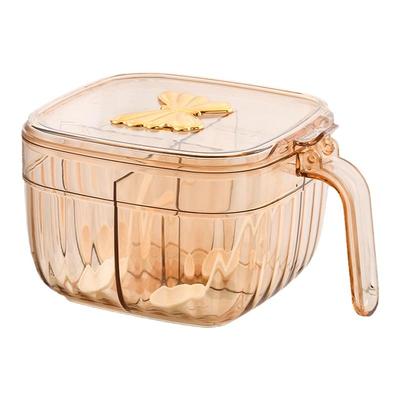 调料盒厨房家用带盖套装一体四格