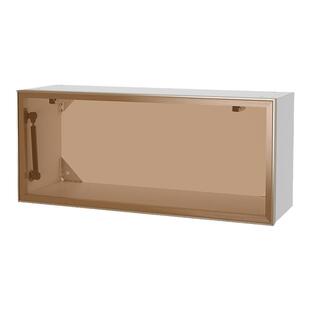 铝合金厨房小吊柜置物架收纳壁柜调料柜洗手间阳台钢化玻璃上翻门