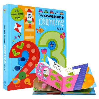 微瑕疵 进口英文原版正版 儿童启蒙书My Awesome Counting Book1-20我的尖叫数字书My AwesomeAlphabetBook字母书同系列创意异型书
