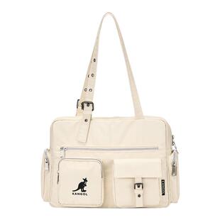 KANGOL波士顿包女洋气高级感小众拉链托特包通勤大容量单肩腋下包