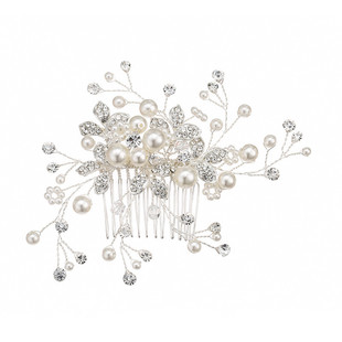 高档优雅新娘头饰金色发梳手工头花新款结婚礼敬酒服发饰盘发插梳