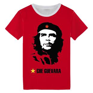 切格瓦拉T恤短袖薄圆领夏季冰丝文化衫男士摇滚风半截袖五星图案