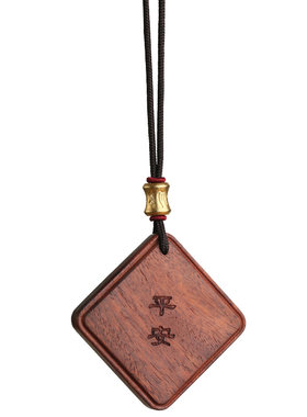 紫檀平安车载挂件朱砂车饰品