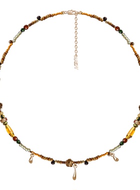 MASW麻秀彩色串珠美拉德项链多层