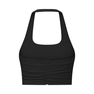 夏季聚拢防震挂脖瑜伽服女户外速干透气健身服普拉提运动背心上衣