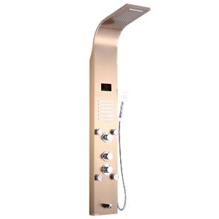 淋浴屏花洒套装不锈钢智能恒温卫生间家用沐浴淋雨挂墙式淋浴柱