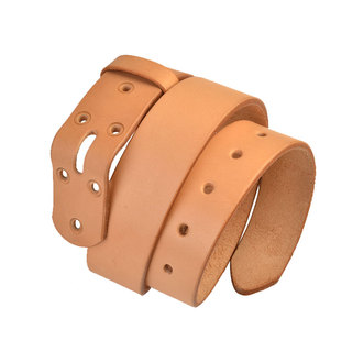 5.5加厚美鞍头层牛皮腰带大码男士针扣真皮皮带条无头裤带条加长