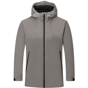 七匹狼男士中长款连帽羽绒服2025冬季新款户外运动防风夹克外套装