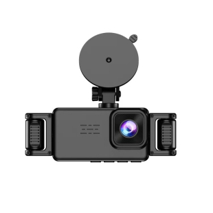 五镜头360度全景行车记录仪声控WiFi手机互联 前后左右车内全监控