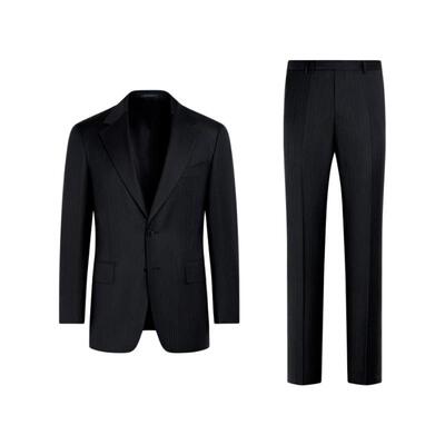SUITSUPPLY藏青色羊毛西装套装