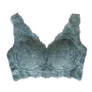 爱比娜大胸显小薄款无钢圈文胸美背无痕内衣性感蕾丝全罩杯胸罩女