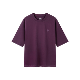 森马短袖T恤男oversize情侣装纯色简约百搭夏季休闲上衣中性宽松