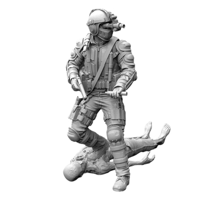 1/35生化部队GK白模新品手办
