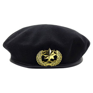 新款水兵舞帽子百搭毛呢演出女帽英伦特种兵贝雷帽女夏秋冬款帽子