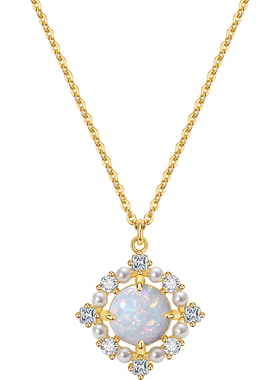 周六福星辰极光项链女S925银链坠轻奢小众送女友本命年礼物