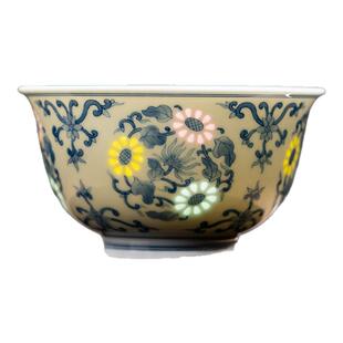 富玉窑官方旗舰店景德镇主人杯单杯手绘青花五彩玲珑小茶杯品茗杯