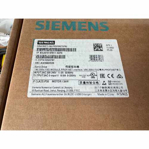 议价西门zi伺服驱动器6SL32105FB115UF0全