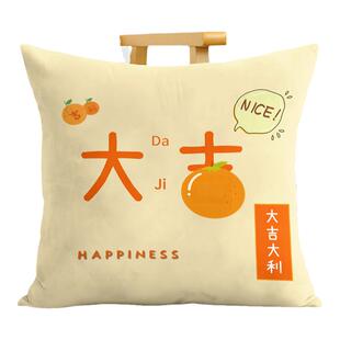 客厅沙发轻奢高级抱枕办公室靠垫汽车用靠背男生睡觉靠枕套不含芯