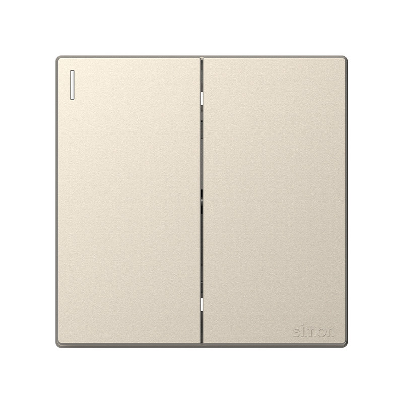 西蒙M3香槟金86型开关插座套装