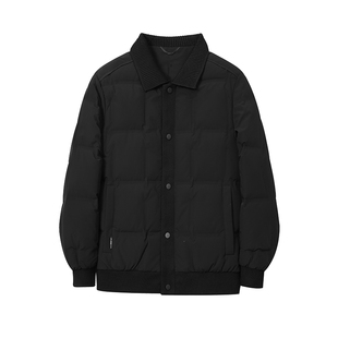 【商场同款】杰尼威尼男士90鸭绒羽绒服2025冬季新款短款翻领外套