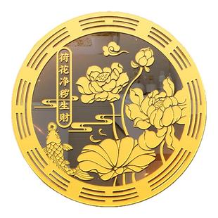 好韵连连荷花贴卫生间净秽九鲤鱼莲花厕所正东西北对门上挂件贴纸