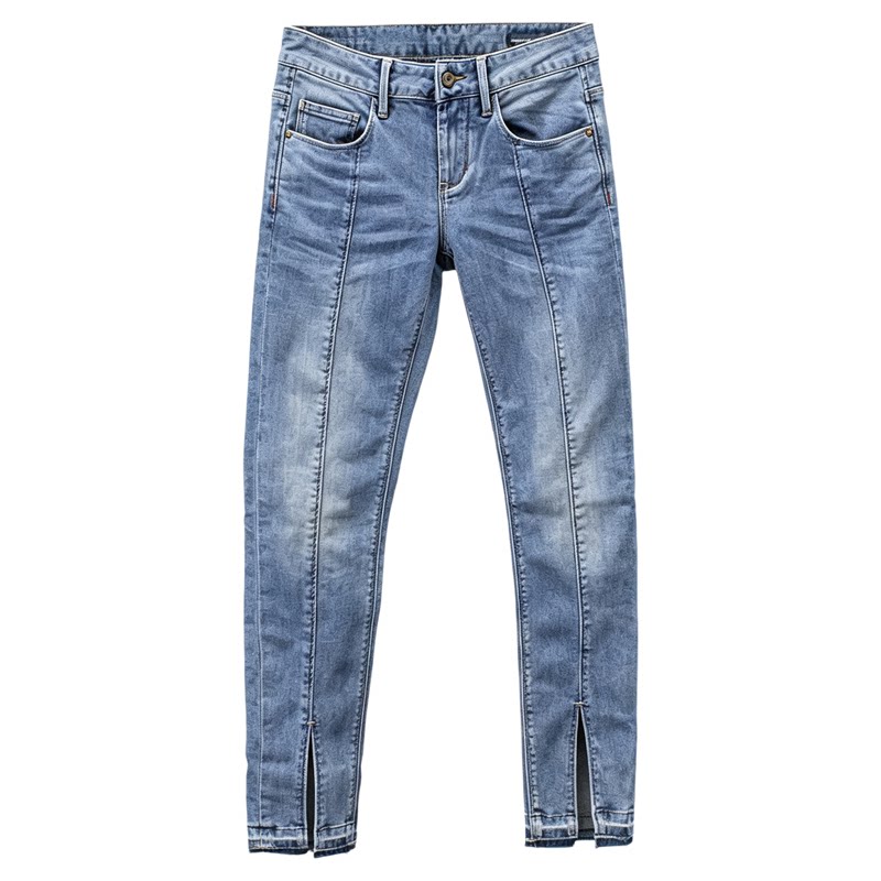 ABLEJEANS女士开叉九分牛仔裤