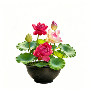 成品荷花盆栽水养带花苞观赏藕种苗四季缸栽庭院花卉睡莲水培植物