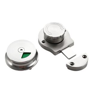 公共卫生间隔断五金配件门锁厕所隔断指示门锁不锈钢有无人插销锁