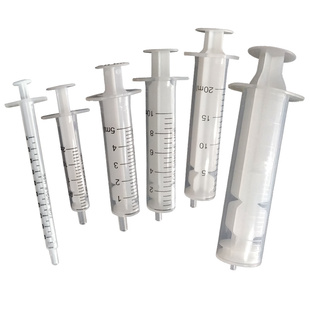 全塑料针筒工业加墨灌浆打胶实验耐腐蚀2件套手动针筒2/5/10/20/