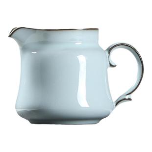 高端陶瓷公道杯青瓷铁胎哥窑功夫茶具配件茶海家用日式分茶器匀杯