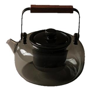 里作 新款加厚玻璃茶壶电陶炉专用耐热耐高温高硼硅带过滤泡茶壶