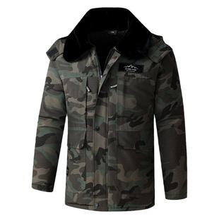 军大衣男款冬季作训大衣棉衣女迷彩棉服加绒冷库保暖防寒劳保棉袄