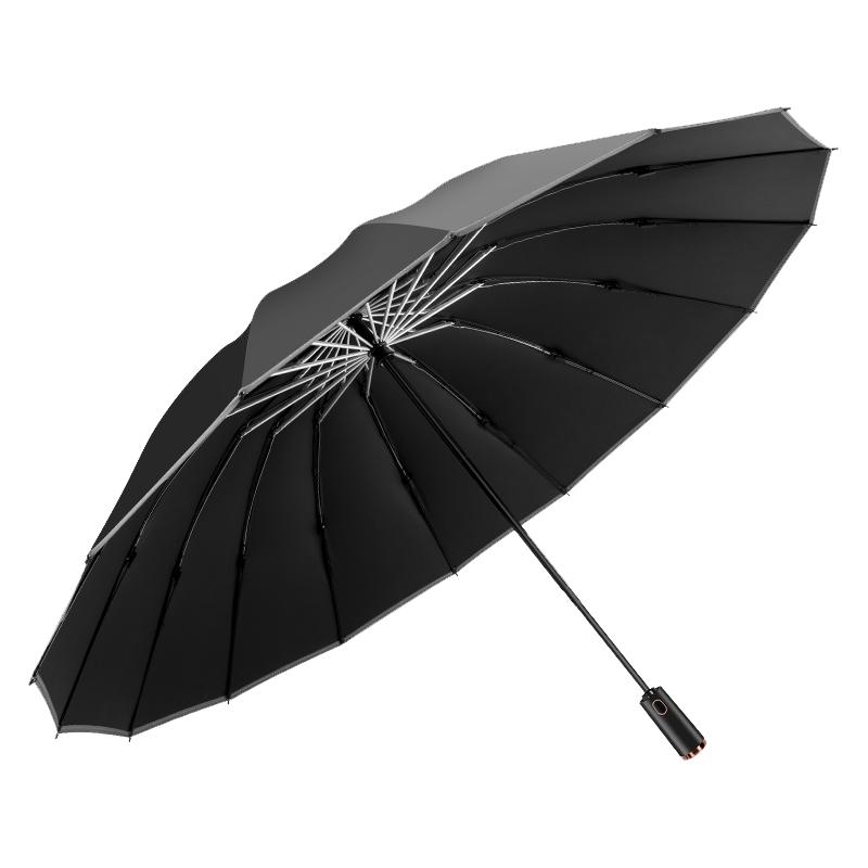 德國(guó)全自動(dòng)反向商用雨傘折疊特大號(hào)加厚加固抗風(fēng)暴雨專用男士高檔