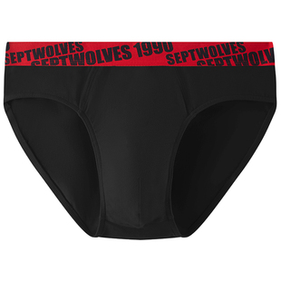 七匹狼男士三角内裤2026马年纯棉本命年男生红色短裤透气男款结婚