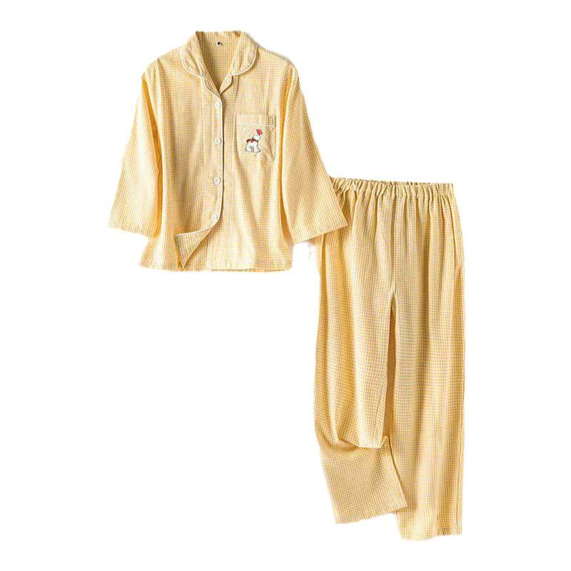 儿童纯棉睡衣100%全棉男童秋冬家居服女童春秋长袖长裤中大童开衫