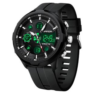 雷利时双显多功能学生电子手表初中高中考试运动夜光防水男电子表