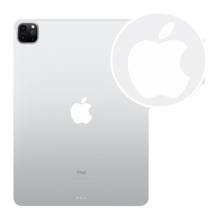 艺贴进口铸造级带导气槽 白色 适用苹果平板iPad Air/Pro全系logo贴纸保护极简装饰防指纹防水无痕 一份2枚装