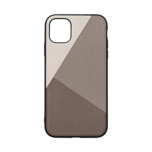 里面LM｜三色拼接款真皮适用iPhone17ProMax华为 Pura 80情侣手机壳定制精致个性不撞壳小众复古拼贴原创