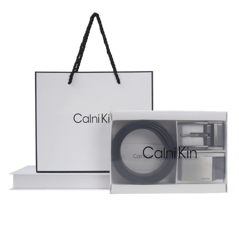 CalniKin皮带男真皮青年针扣牛仔裤腰带商务年轻人高档礼盒装ins