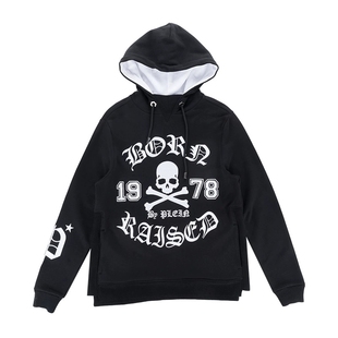 Philipp Plein菲利普.普兰刺绣男士连帽套头加绒卫衣秋冬降价XY