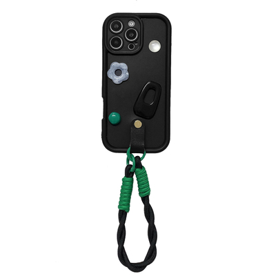 ins立体花朵硅胶手机壳全包防摔