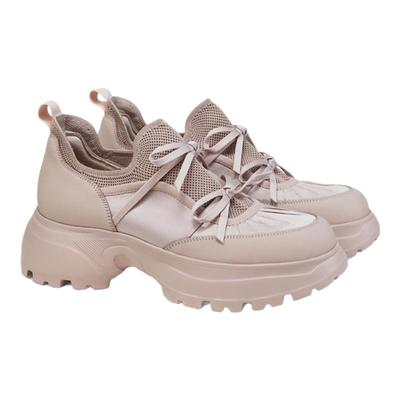 fed芭蕾风老爹鞋春款女鞋网面休闲鞋增高厚底鞋女款S0222-YAB622